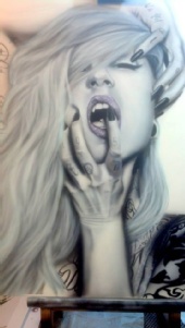 tony - Sara Fable painting on a panel